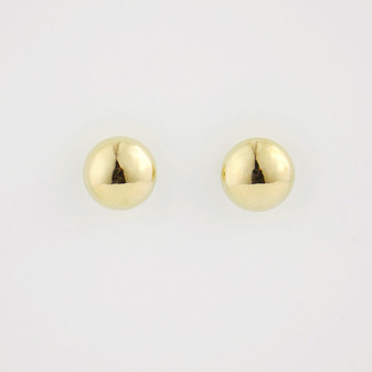 9ct Yellow Gold Domed Stud Earrings