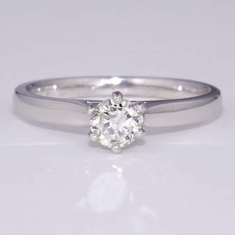 9ct white gold diamond solitaire ring GR5886