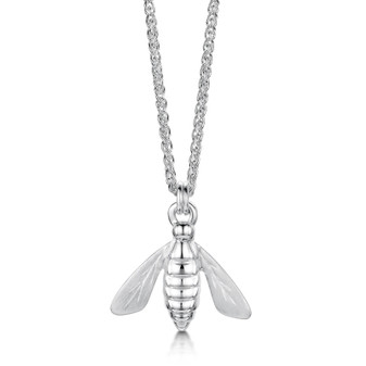 Sheila Fleet sterling silver Honeybee necklace PX277