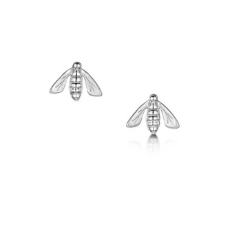 Sheila Fleet sterling silver Honeybee stud earrings E00277