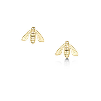 Sheila Fleet 9ct gold Honeybee stud earrings 9Y-E00277