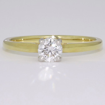 18ct gold certificated D colour round brilliant cut diamond solitaire ring with a platinum head
