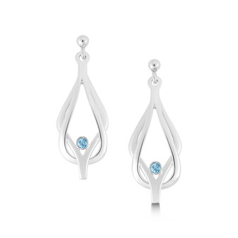 Sheila Fleet Reef Knot earrings with blue topaz S3-EX28