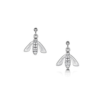 Sheila Fleet silver Honeybee drop earrings EM0277