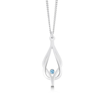 Sheila Fleet Reef Knot necklace with blue topaz