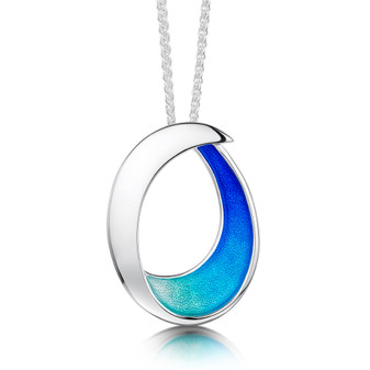 Sheila Fleet Sea & Surf necklae with Ocean Hue enamel