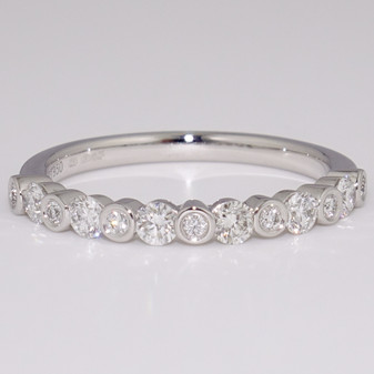Platinum round brilliant cut diamond ring