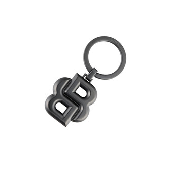 BOSS double B matte gunmetal key ring HAK567D