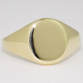 9ct gold oval signet ring
