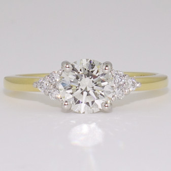 18ct gold and platinum round brilliant cut diamond ring