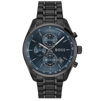 Gents BOSS Grand Prix 44 Chrono Black IP Watch 1514314