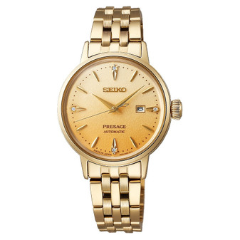 Seiko Presage ‘Eggnog’ Diamond Cocktail Time Watch SRE018J1
