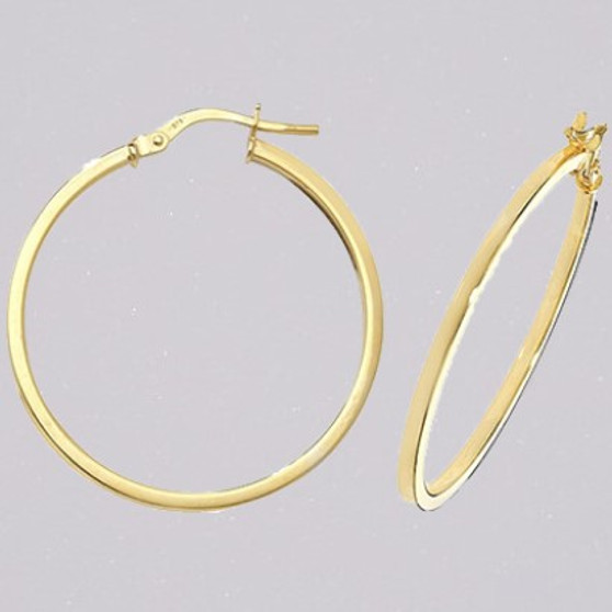 9ct yellow gold hoop earrings ER11675