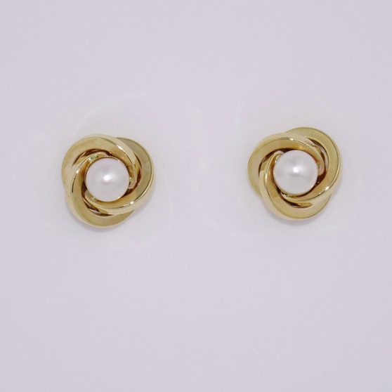 9ct Yellow Gold Pearl Stud Earrings ER11531