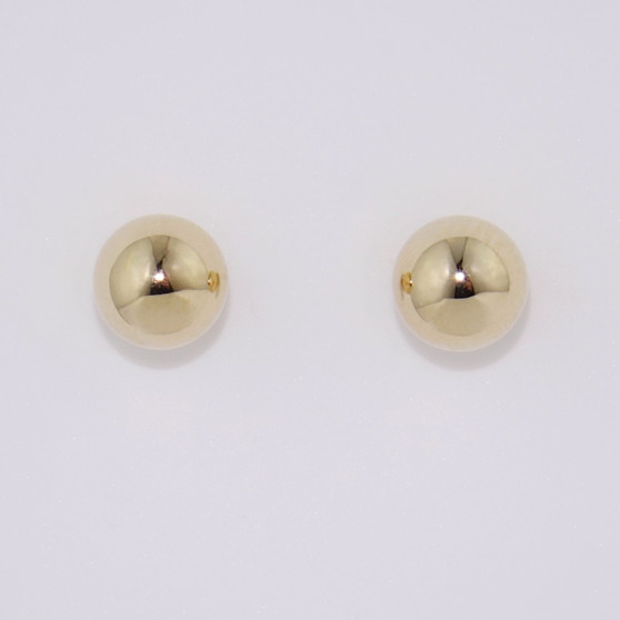 9ct Yellow Gold 6mm Ball Stud Earrings ER11642