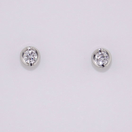18ct white gold diamond solitaire earrings ER11338