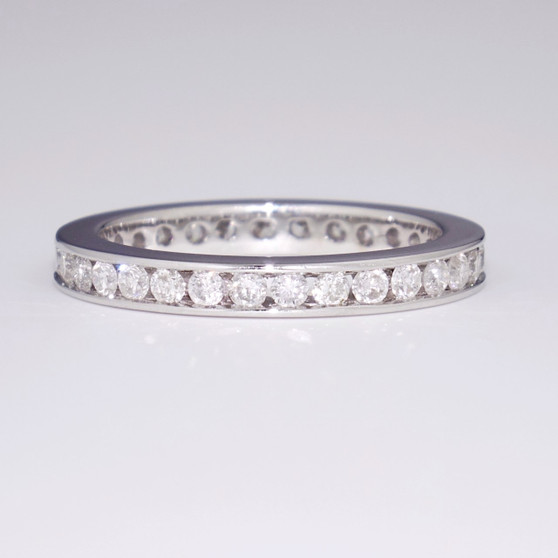 18ct white gold full diamond-set eternity ring ET1059