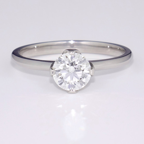 Platinum 1.00ct round brilliant cut diamond solitaire ring GR5224