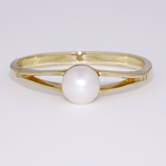 9ct yellow gold pearl ring DR2857