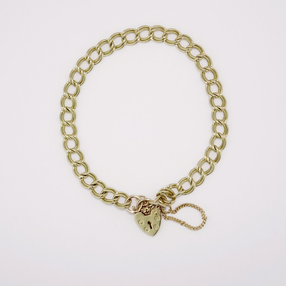 9ct yellow gold charm bracelet BRA5394