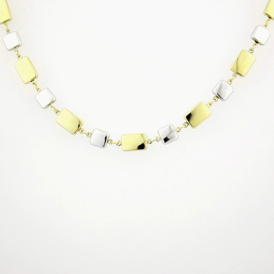 9ct yellow and white gold necklace NE5204