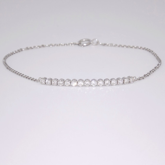 18ct white gold diamond bracelet