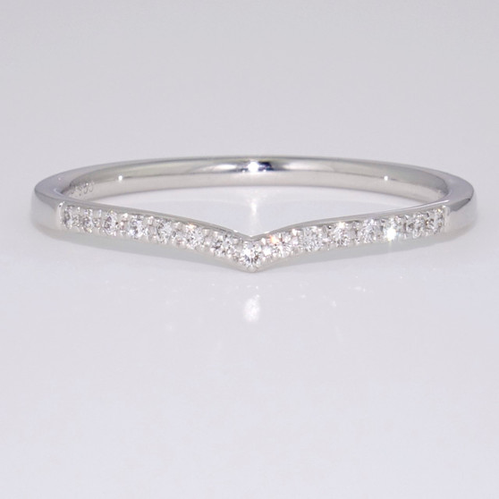 Platinum diamond wishbone ring