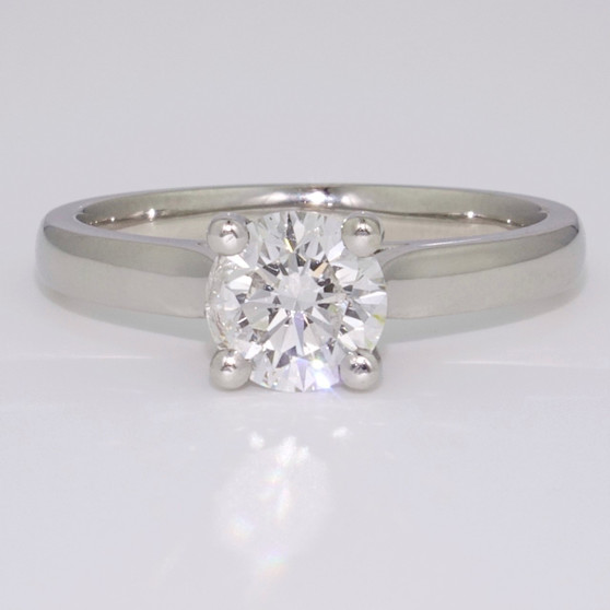 Platinum diamond solitaire ring