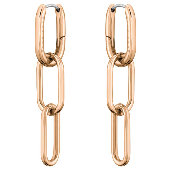 BOSS ladies carnation gold IP link earrings from the Tessa collection 1580202