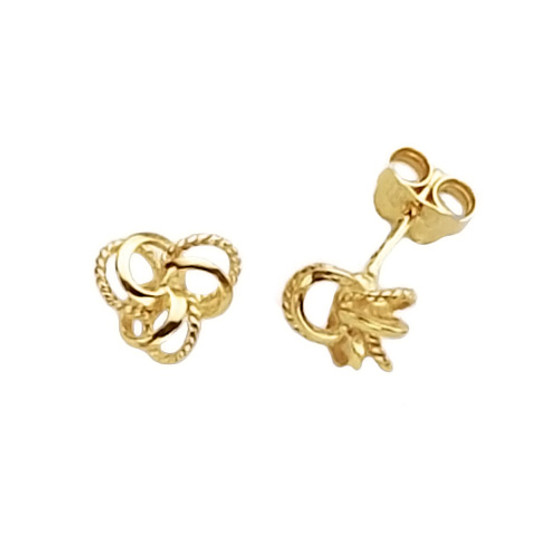 9ct Gold Knot Stud Earrings ER12085