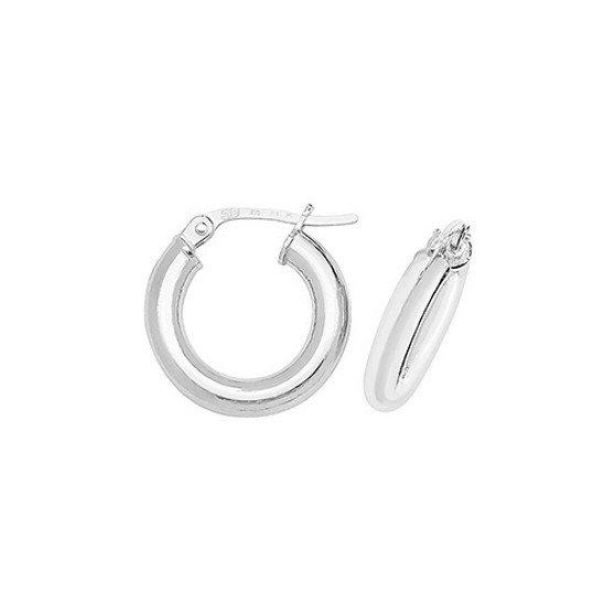 9ct white gold hoop earrings