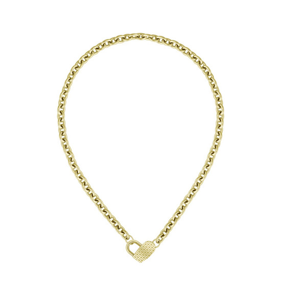 Ladies BOSS Dinya light yellow gold IP Necklace