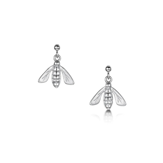 Sheila Fleet silver Honeybee drop earrings EM0277