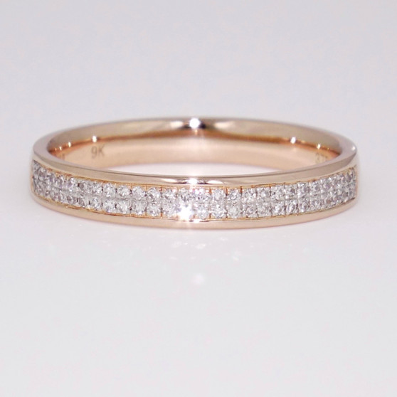 9ct rose gold diamond ring