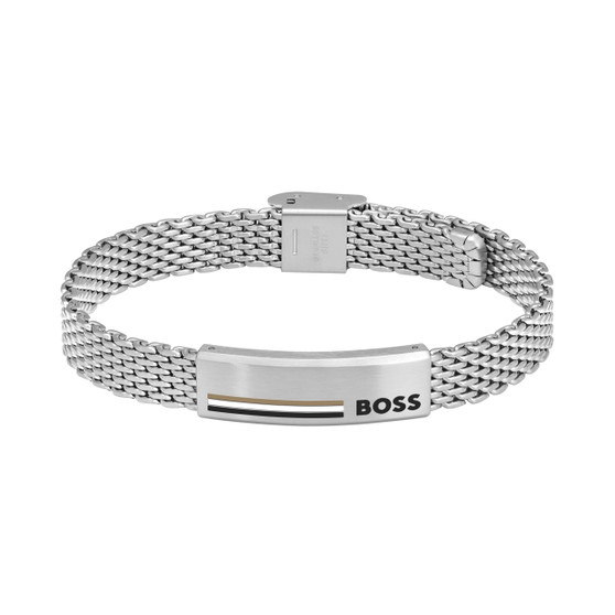 Gents BOSS Alen Stainless Steel Mesh Bracelet 1580611