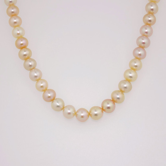 Cultured peach freshwater pearl 7-7.5mm necklace