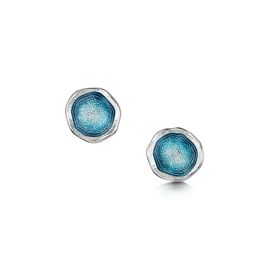 Sheila Fleet Lunar studs with Lichen enamel