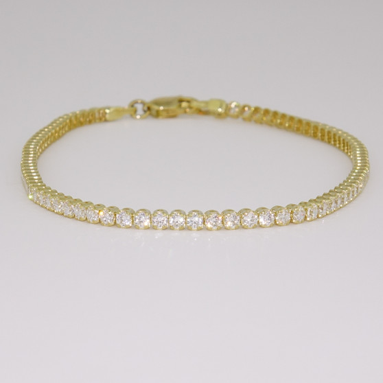 9ct gold cubic zirconia tennis bracelet