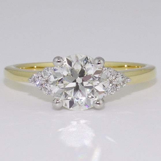 18ct gold and platinum round brilliant cut diamond ring