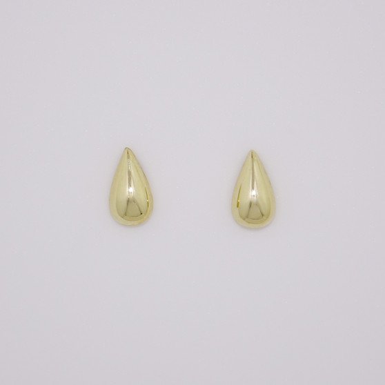 9ct gold pear-shaped stud earrings