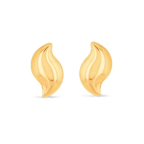 9ct gold S-shaped stud earrings