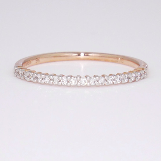 9ct rose gold diamond ring