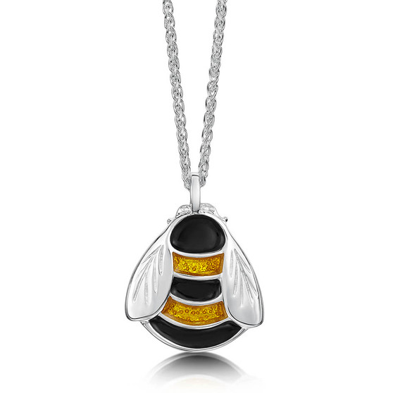 Sheila Fleet sterling silver Bumblebee pendant EPX273