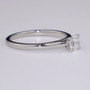 Platinum D colour diamond solitaire ring side