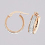 9ct rose gold 10mm hoop earring ER11415