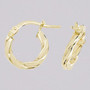 9ct yellow gold 8mm twisted hoop earrings ER11520