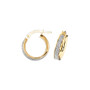 9ct yellow gold hoop earrings with sparkle inlay