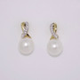 9ct Yellow Gold Pearl & Diamond Earrings ER11454