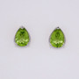 9ct white gold peridot earrings