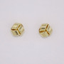 9ct yellow gold small knot earrings ER11585